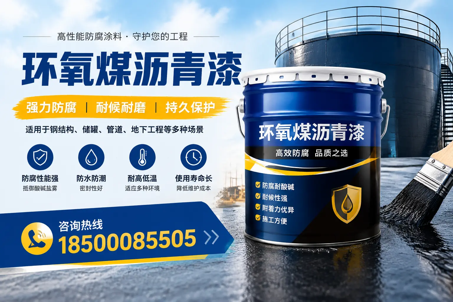 环氧煤沥青漆在工业中的应用，神农架企业的选择